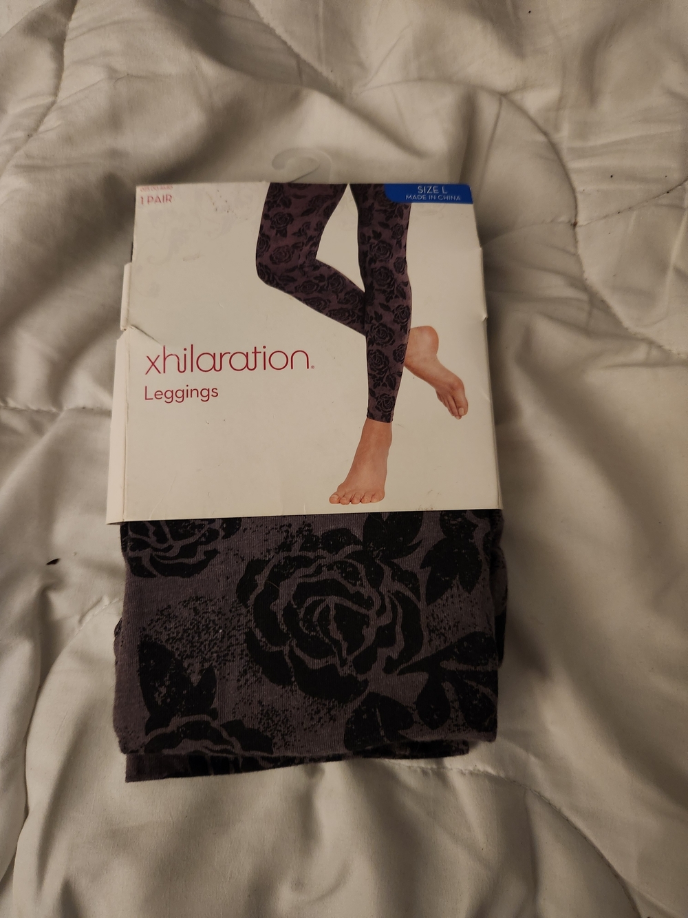 YMI Cheetah Sports Bra + Xhilaration Floral Leggings Size L NWT 2 Piece Set - Picture 2 of 7